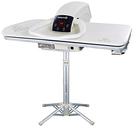 Speedypress Dampfbügelpresse 101HD weiß, strapazierfähig, professionell, 101 cm, mit Ständer von Speedypress (+ kostenloser Bügelaufsatz, Antikalk-Wasserfilter, Ersatzbezug und Schaumstoffunterfilz)