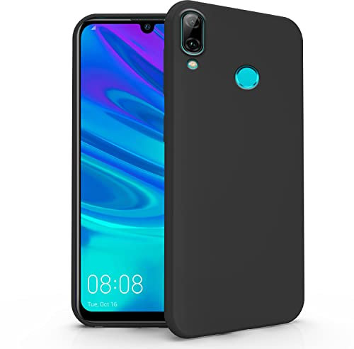N NEWTOP Cover Compatibile per Huawei P Smart 2019, Custodia TPU SOFT Gel Silicone Ultra Slim Sottile Flessibile Case Posteriore Protettiva (Nero)