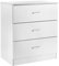 Baroni Home Cajonera de 3 cajones de Nobilitado, Mueble Moderno de Dormitorio o salón, Cómoda, Blanco, 60x40x70 cm