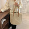 yyzlvffm Strandtasche Mode Große Kapazität Stroh Umhängetasche Rattan Strandtasche Gewebte Handtasche Lässige Damen Handtasche Shopping Handtasche Kupplung Handtasche Beigeb