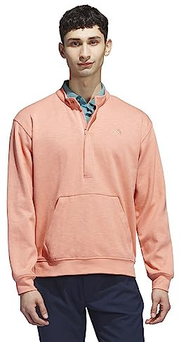 adidas Maglione da uomo con cerniera a quarto, Wonder Clay, M