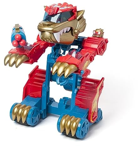SUPERTHINGS Wild Tigerbot – Robot Tigre transformable. El Robot se transforma en un vehículo. Incluye 1 Wild Kid y 1 Wild SuperThing exclusivos