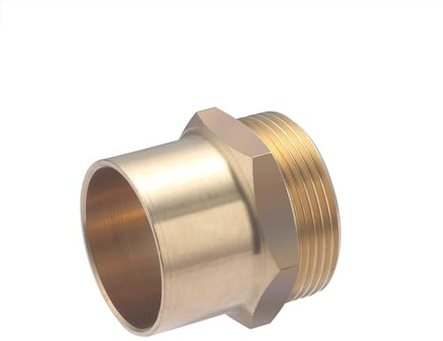 Manguito de latón soldar-roscar Ø40 - macho 1'1/2 | Ideal para uniones en sistemas de fontanería, calefacción y gas | Conexión resistente, precisa y duradera | QUICK PLOMBERIE