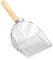 Nobleza Metal Cat Litter Scoop Non Stick Litter Scooper Fast Sifter with Wooden Handle Deep Shovel Pet Easy Cleaning Tool, Suitable for Clumping Litter, Silver Color.