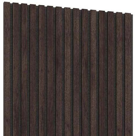 Lameo Akustikpaneele - Akkustikwandpanel - Lamellenwand - Schalldämmung Wand - 3D Wandpaneele - Schallschutz Decken und Wandpaneele - Akustikplatten - Panellenwand - 240x60cm - Kastanienbraun
