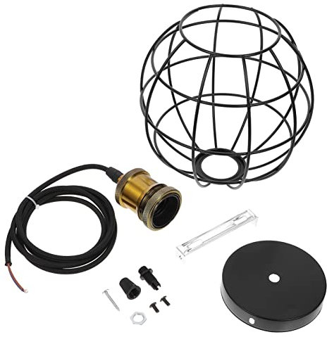 CAXUSD Kugel-hängelampenschirm Vogelkäfig Aus Eisendraht Industrieller Deckenlampenschirm Deckenleuchtenschirm Drahtabdeckung Für Pendelleuchte Vintage Hängelampenschirm Hängend Leuchter