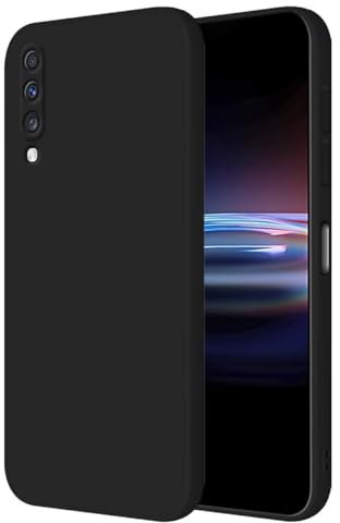HONLEN Hülle für Samsung Galaxy A70 Schutzhülle Case, (6.7 Inches) Liquid TPU Silicone Handyhülle mit Fallschutz Silikon Cover Schwarz