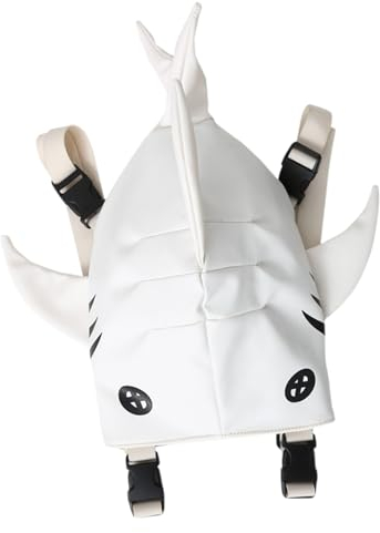 Quzente Hai Rucksack, Personalisierter Modischer Hai Rucksack, PU Pendler Reisetasche Ist Geeignet Für Mobiltelefone, Geldbörsen, Kosmetik, Arbeit, Unterricht Und Reisen