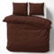 Cotton Castle Bettwäsche Bettgarnitur Bettbezug 100% Baumwolle 135x200 155x220 200x200 200x220, Farbe:Braun, Größe:200 x 220 cm