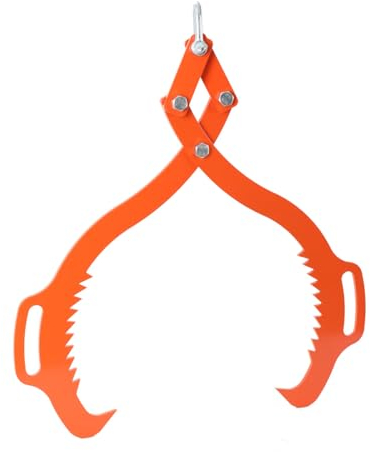 Lfhelper Pinza forestale per tronchi d'albero, forza di trazione, 600 kg, pinza di caricamento, pinza per carico, pinza da traino, pinze di sollevamento, pinze in legno e 2 mandrini di serraggio, per