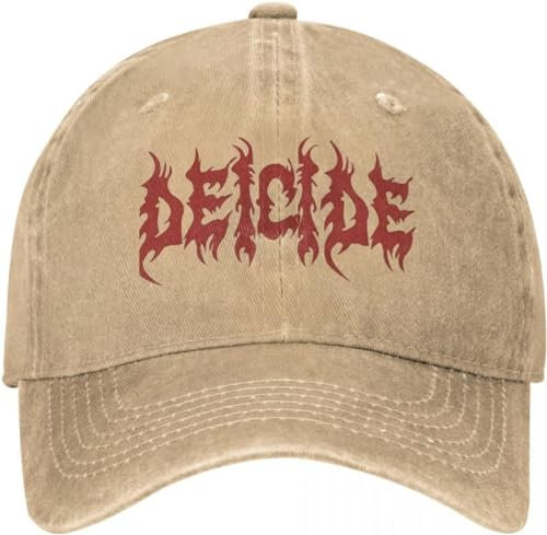 CAPHATMC Baseballkappe Hip Hop Sonnenhut Obituary Herren Brass Band Baseballkappe Metal Death Distressed Beanie mit Verstellbarer Passform für Outdoor-Workout Geburtstagsgeschenk für Männer Frauen