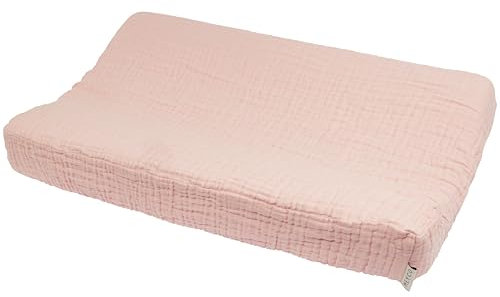 Meyco Baby Uni Housse pour matelas à langer (matelas à langer 100% coton, prélavé, doux, agréable pour la peau, lavable & adapté au sèche-linge, taille : 50 x 70 cm), Soft pink
