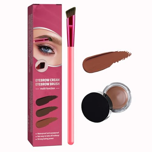 EONFAVE Augenbrauen Gel - Wasserfest Lang Anhaltend Augenbrauenfarbe Creme - Schweißfest Und Multifunktional Eyebrow Gel Mit Bürste - Schaffen Sie Eine Natürliche Und Perfekte Augenbrauen, Hellbraun