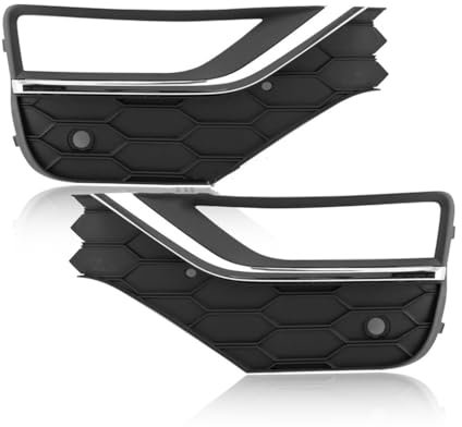 DUBHYYPS Auto Frontstoßstange Nebelscheinwerfergitter für VW Amarok 2H 2017-2020 H6807489/2H6807490,ßstange Nebelscheinwerfer Abdeckung Nebelscheinwerfer Grill Trim Abdeckrahmen,1 Pair