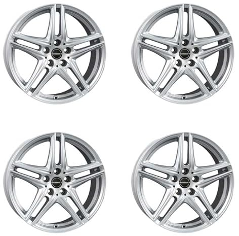 4x Borbet Felgen XR 7.5x17 ET45 5x112 brilliant silver kompatibel mit Mercedes A B C CL CLA E GLA GLB GLK Marco S V Vito