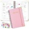 Kalender 2024 2025, Wochenplaner, Terminplaner A5 mit einer Doppelspule Gebunden, Lässt sich leicht umdrehen und flach hinlegen, Lehrerkalender für Büros, Schulen, Organisatoren (Rosa)