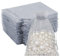 G2PLUS Silver Grey Organza Gift Pouches - 10x12 CM Small Organza Favor Bags, 50 PCS Wedding Jewelry Bags - Clear Mesh Pouches Perfect for Wedding, Christmas, Birthday, Anniversary