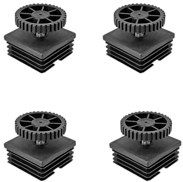 50 x 50 mm, 4 ensembles de pieds de nivellement carrés pour pieds de table et de bureau, M8 réglable