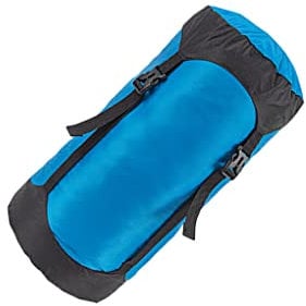tuwiwol Nylon Kompressionsbeutel mit Kordelzug, Reise Sachensack, Outdoor Aufbewahrung für Camping, Wandern, Bergsteigen, Zubehör, Blau/XL