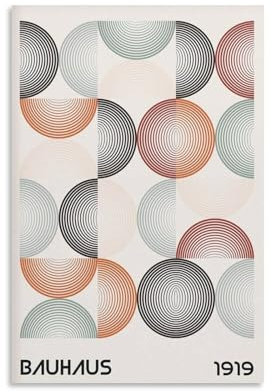 Bauhaus-Ausstellungsposter, Bauhaus-Design, Poster, Gemälde, Leinwand, Wandkunst, Wohnzimmer-Poster, Gemälde, 40 x 60 cm
