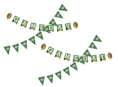 INOOMP Fußball Geburtstag Dekorationen Banner 4 Stücke Thema Party Dekoration Rugby Spiel Dekorative Banner