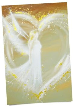 Henriettes-ART Wandbild Engel „Weg ins Herz“ – Geschenk zur Begleitung, Auszug, Wegzug, Auswandern (10x15cm)