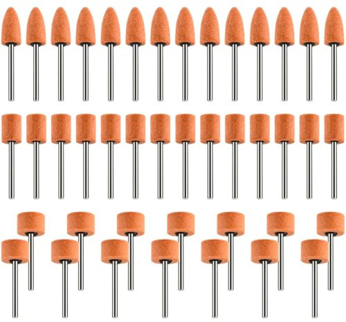 42 Pcs Grinding Wheel Head,Abrasive Mounted Stone Grinding Wheel Head,Mounted Grinding Stone Set, Sanding Drill Bits with 1/8 Shank for Grinding Deburring Polishing