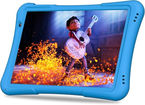 VASOUN 10 inch Kids Tablet, Tablets for Kid, Android Tablet for Toddler, Parental Control, Free Kids APP Pre-Installed 32GB, 6000mAh, WiFi 6 Dual Camera with Eye Protection (Blue)