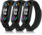 Wanme 3 Stück Armband für Xiaomi Mi Band 5/ Xiaomi Mi Band 6 Armband, Weiches Silikon Atmungsaktiv Ersatzarmband für Amazfit Band 5/ Xiaomi Mi Band 6/5 Armband (Schwarz*3)