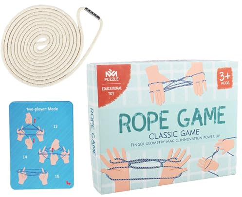 NAMOARLY Set De Jeu De Corde pour Garçon Fille Jeu De Doigts Chinois Éducatif Et Nostalgique Jouet Créatif pour Fêtes Et Activités Plein Air