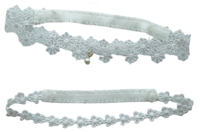 GreatRise Strumpfband Set für Hochzeit Spitze Laubsägearbeit Strumpfband Elastische Bein Ring Braut Bein Zubehör Hochzeitsaccessoire mit Perlen für Brautjungfern Brautdamen Dekoration