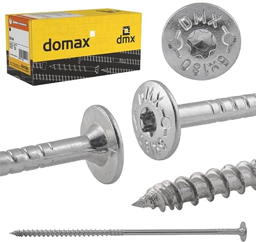 DMX - Tellerkopfschrauben 8x360 50er Set Holzschrauben Set Torx Schrauben | Konstruktionsschrauben Spanplattenschrauben Torx Schrauben set Flachkopfschrauben Holz Torx Set Holzbauschrauben screws