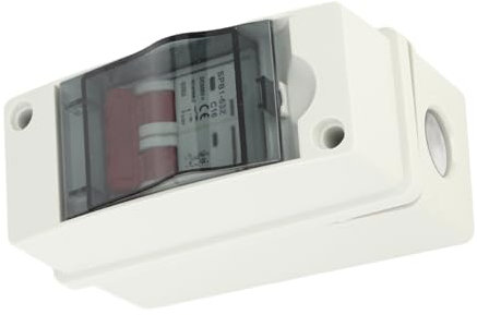 Xixian Boîte D'isolateur DC Photovoltaïque 500 V, Protection contre la Surtension, Disjoncteur Miniature (avec Couverture transparente), pour les Panneaux Solaires (16A)