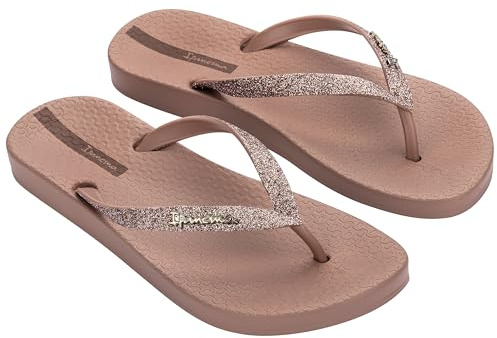 Ipanema Anat Lolita Fem - Flip Flop mit Glitzer - Damen Zehentrenner, BROWN/GLITTER BROWN, 40