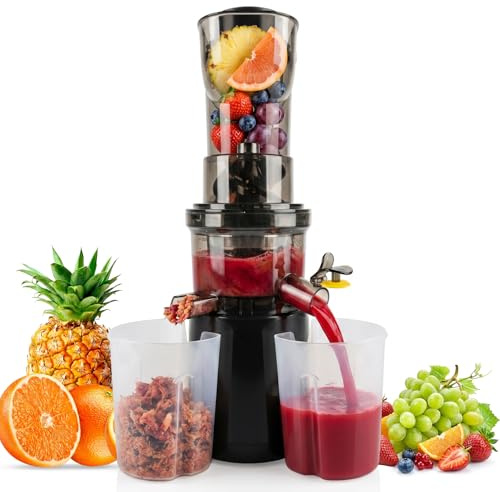 Extractor de zumo 500W con boca XXL 170mm y prensado en frío