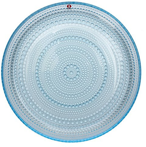 Iittala Kastehelmi Teller, Glas, Hellblau, 24.8 x 24.8 x 24.8 cm