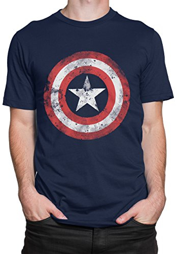 Marvel T-Shirt Homme Captain America Multicolore X-Large