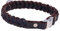 CopcoPet - Fettleder Halsband geflochten mit einem klick-Verschluß aus Metall, in Braun 50 cm x 25 mm