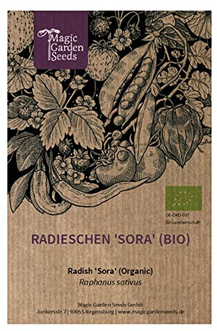 Rote runde Radieschen 'Sora' (Raphanus sativus) Bio 400 Samen