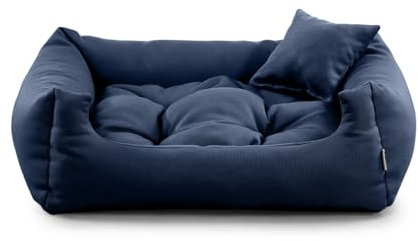 Gutekissen® Stoff Hundebett Hundeliege Hundekissen Hundeliege Hundeliege Hundeliege - Langlebige Materialien und hohe Qualität NEO (S - 65x55, Dunkelblau)
