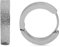 Akzent Damen Creolen Ohrringe Edelstahl 14mm Sandgestrahlt silberfarbig Klapp-Creolen Ohrschmuck für Frauen Geschenkidee