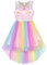 Sunny Fashion Mädchen Kleid Blume Einhorn Regenbogen Prinzessin Party Gr. 98