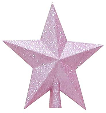 Molinter Weihnachtsbaumspitze Christbaumspitzen Baumspitze Weihnachtsbaum Stern Weihnachtsstern Baumschmuck für Weihnachten Deko (Rosa, 10CM)