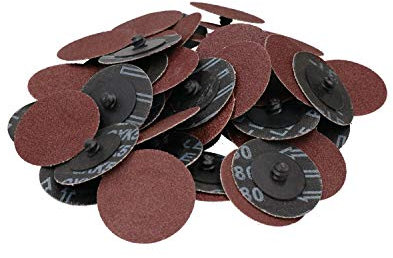 80 Grit 50mm Coarse Quick Change Sanding Discs Rust Removal Deburring 50pc