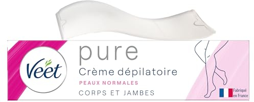 Veet PURE - Crème Dépilatoire Corps et Jambes - Peaux Normales - Sans Odeur d'Amoniaque, 200 ml