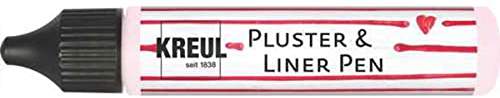 KREUL 49825 - Pluster & Liner Pen Mademoiselle Rosé, 29 ml, Plusterfarbe zum Dekorieren und Verzieren, für 3D Dekoeffekte durch Aufplustern im Backofen, mit Bügeleisen oder Fön
