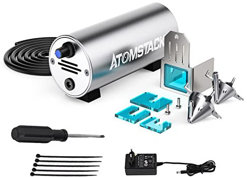 ATOMSTACK Air Assist Kit for X7 PRO, S10PRO, A10PRO, A5PRO Laser Engraving Machine, Air Assist Laser Cutter Accessories for Laser Engraving Machine, Makes Cleaner and Smoother Cutting Edges