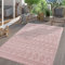 TT Home In-& Outdoor Teppich Wetterfest Balkon Küche Wohnzimmer Boho Skandi Design, Farbe: Rosa 3, Größe:160x220 cm