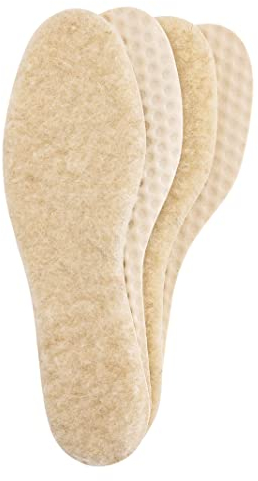 Bama Warm Komforteinlegesohle aus reiner Wolle für besonders kalte Wintertage, Unisex Wärme Einlegesohle, für feste Winter Schuhe 2 Paar