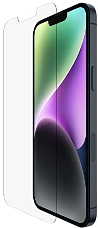 Belkin Protection d'écran TemperedGlass (pack de 2) pour iPhone 14 Plus / iPhone 13 Pro Max (pose facile, sans bulle d'air, support EZ, test de résistance 9H, antirayure)